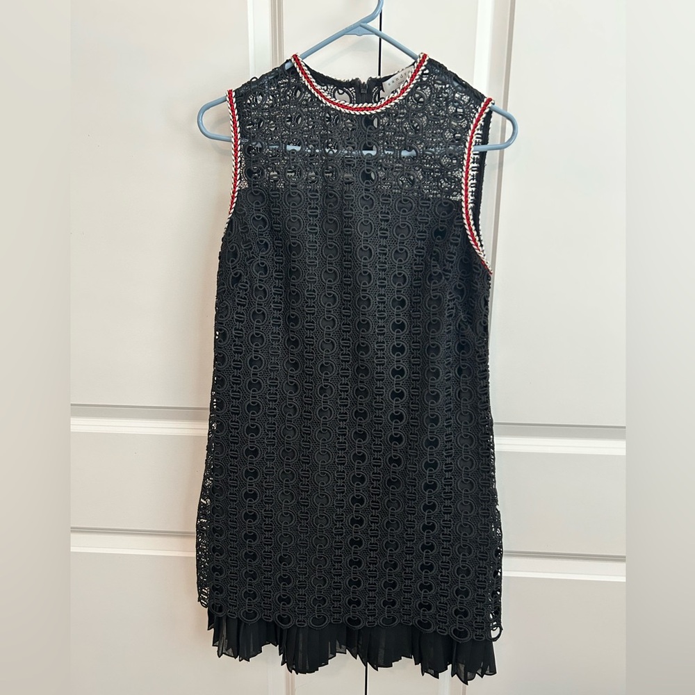 Sandro Paris Elegant Black Lace Sleeveless Dress